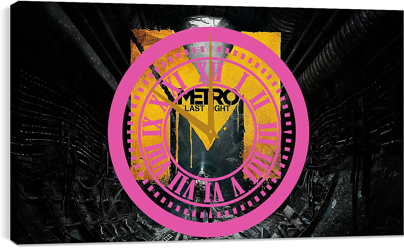 Часы картина - metro last light, game, sign
