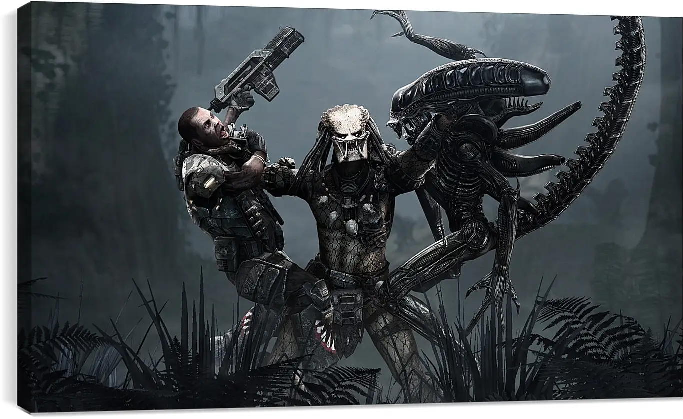 Постер и плакат - aliens, predator, art
