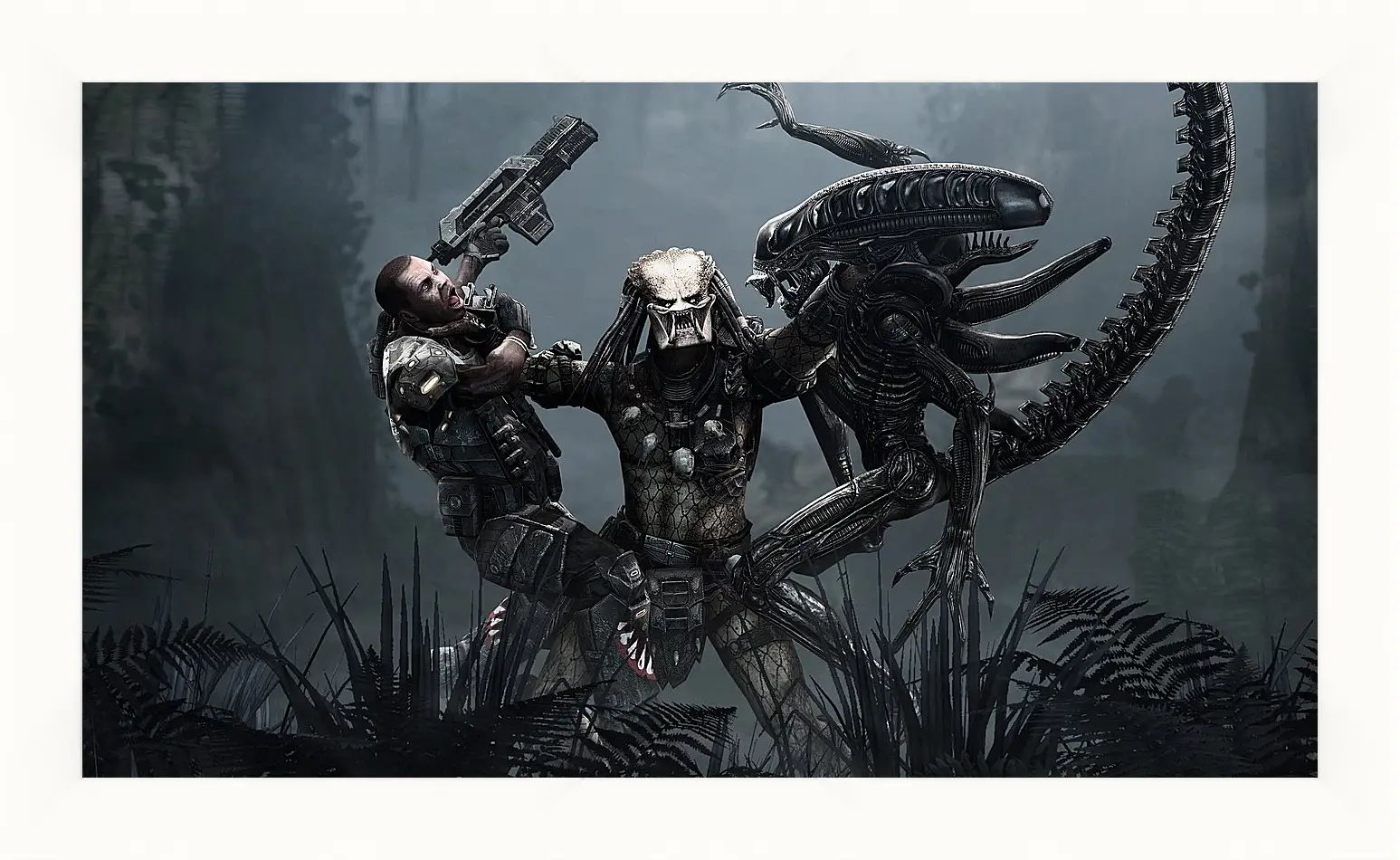 Картина в раме - aliens, predator, art
