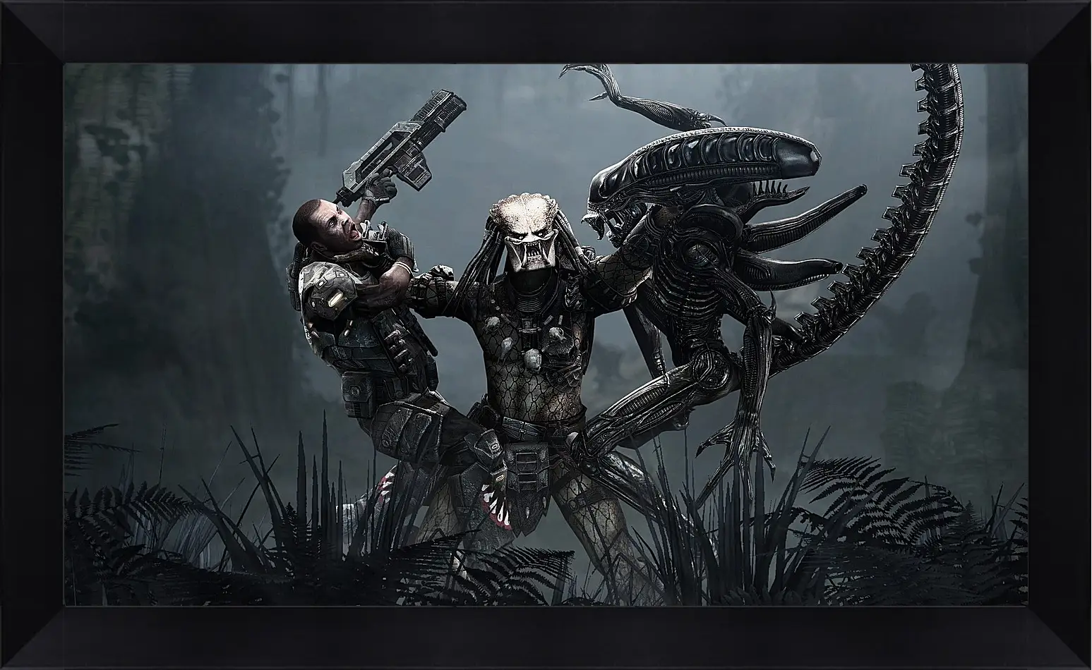 Картина в раме - aliens, predator, art
