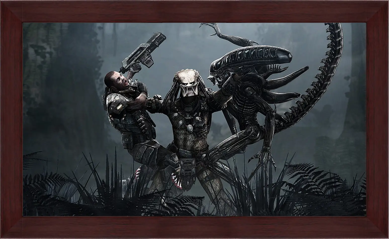 Картина в раме - aliens, predator, art
