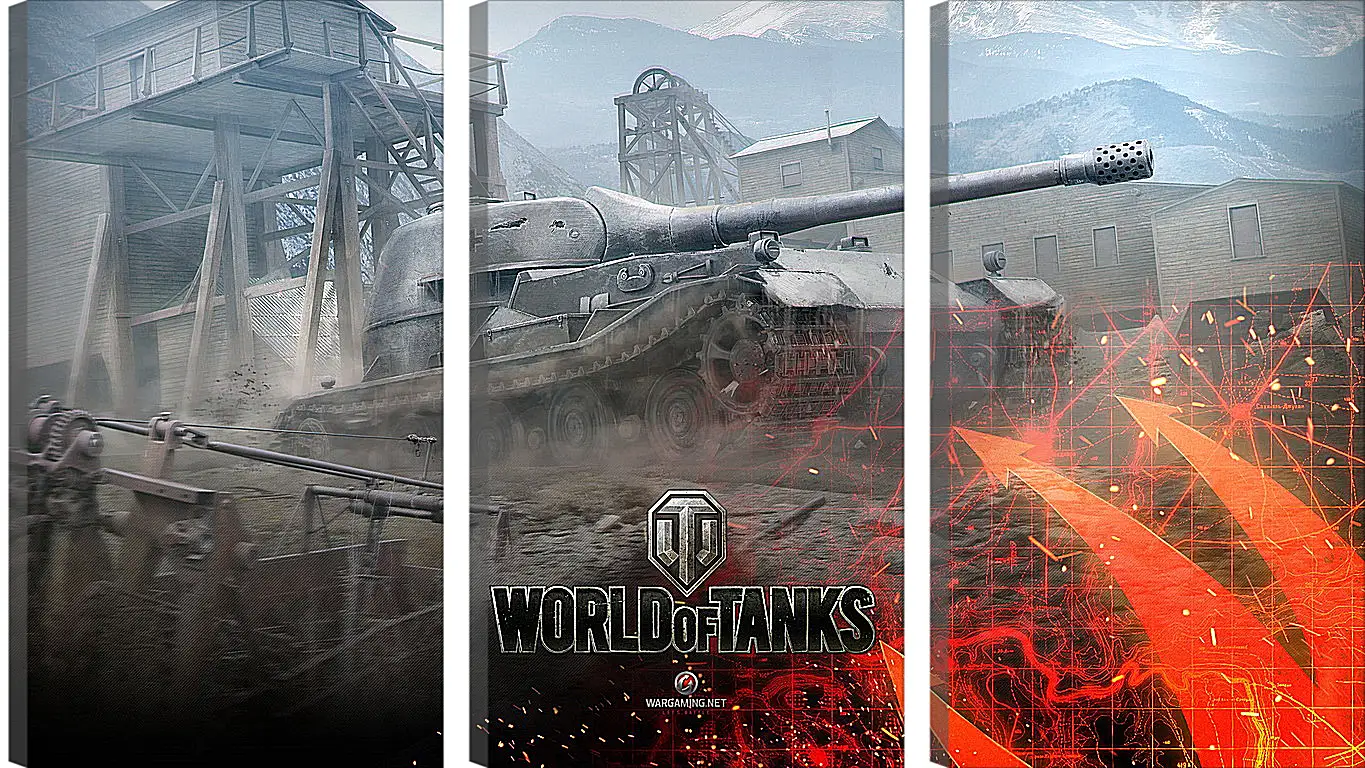 Модульная картина - world of tanks, wargaming net, wot