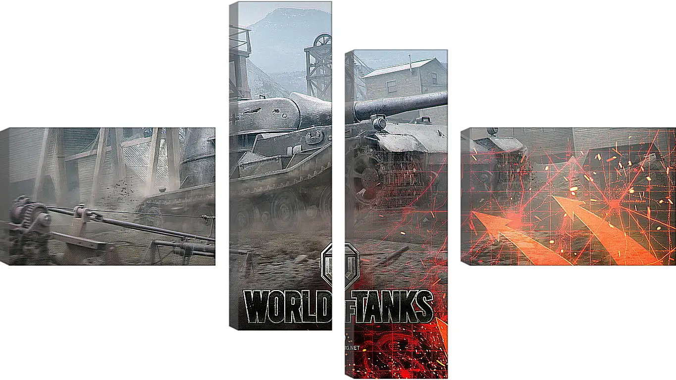 Модульная картина - world of tanks, wargaming net, wot