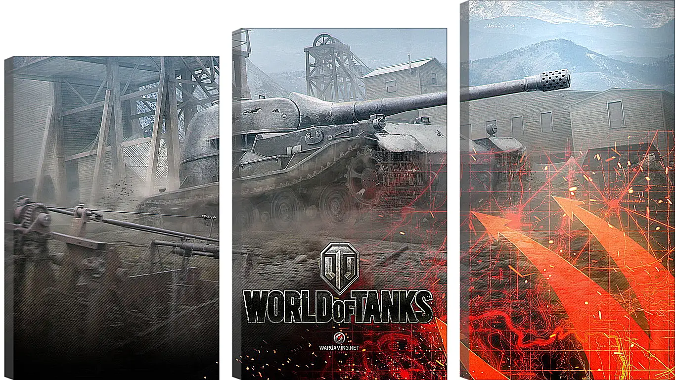 Модульная картина - world of tanks, wargaming net, wot