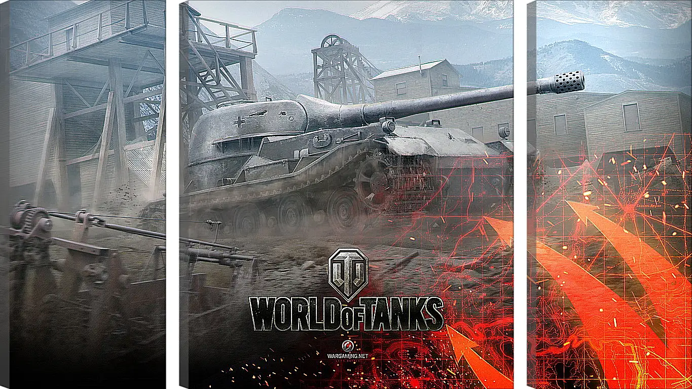 Модульная картина - world of tanks, wargaming net, wot