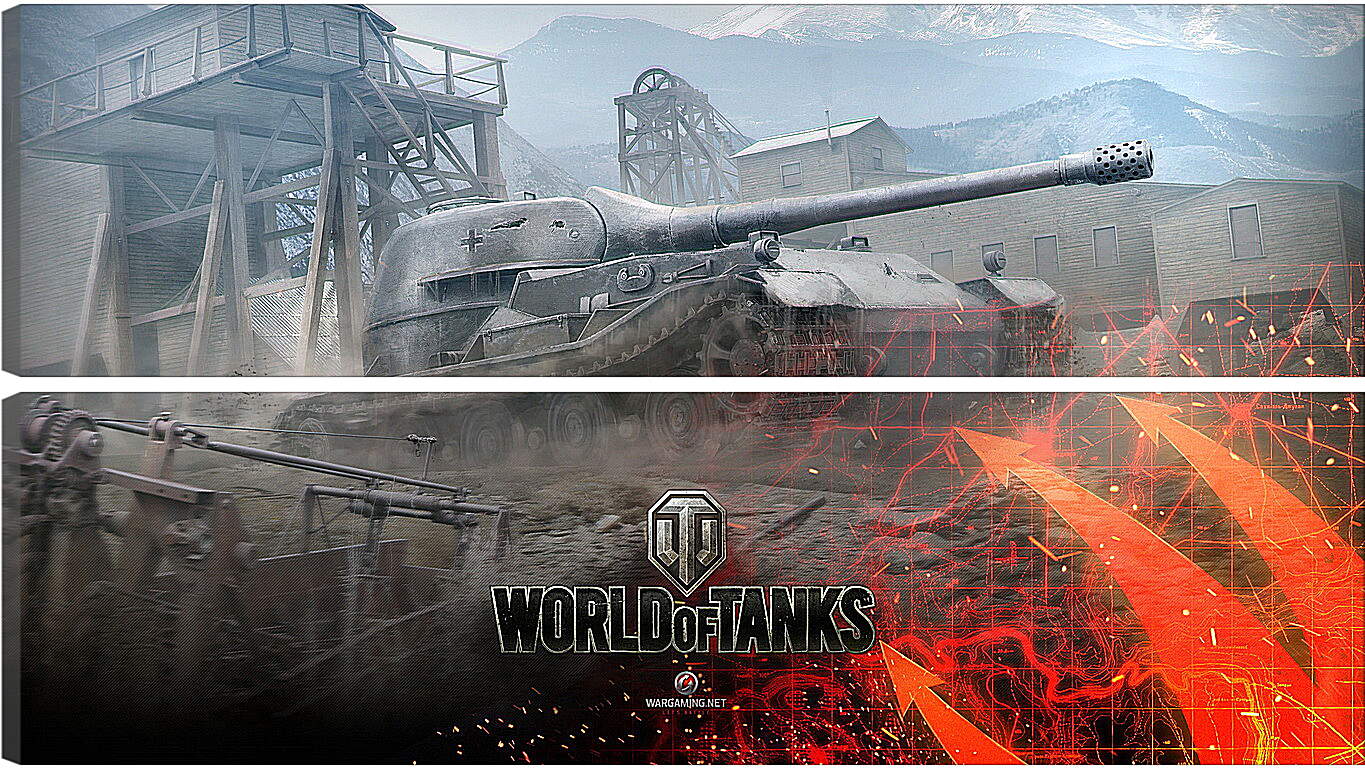 Модульная картина - world of tanks, wargaming net, wot