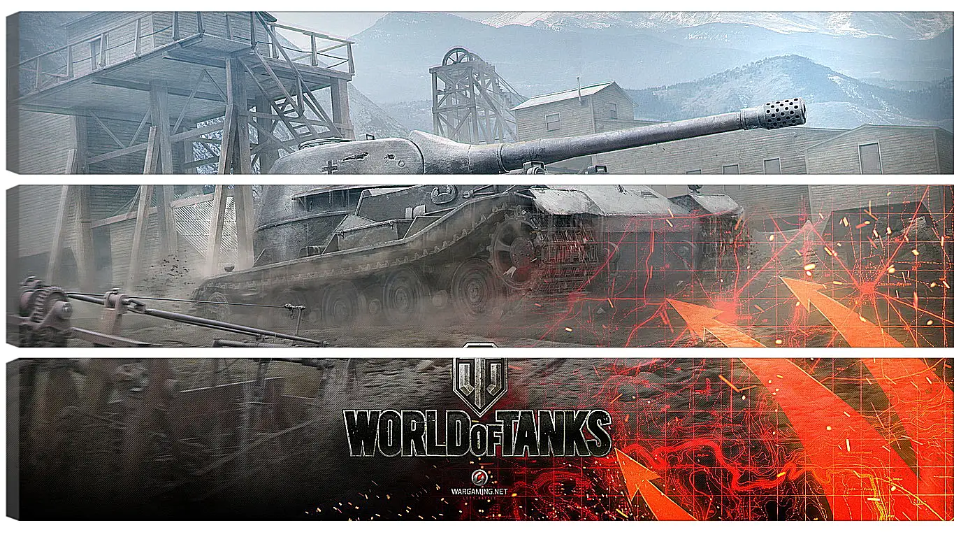 Модульная картина - world of tanks, wargaming net, wot