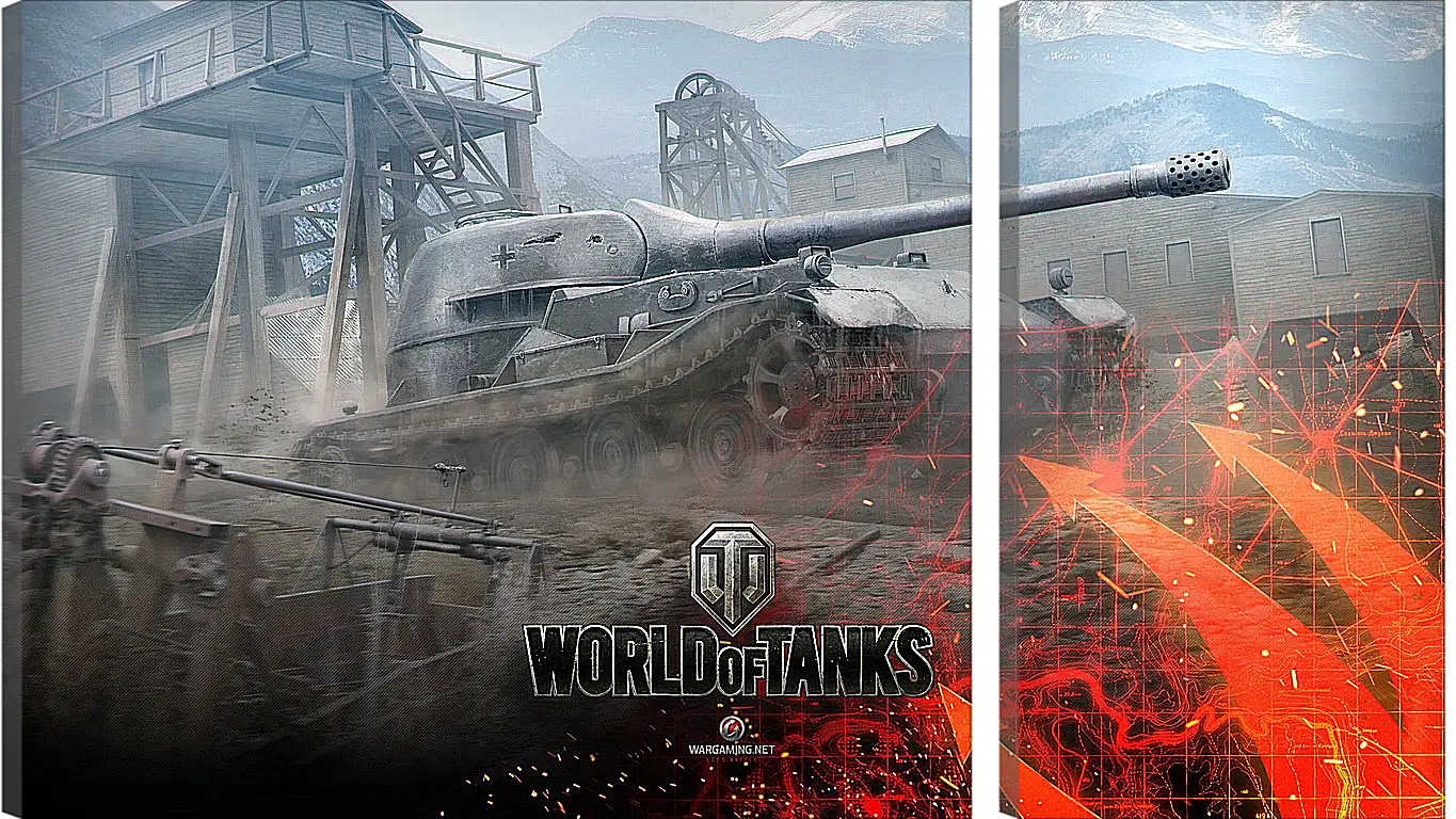 Модульная картина - world of tanks, wargaming net, wot