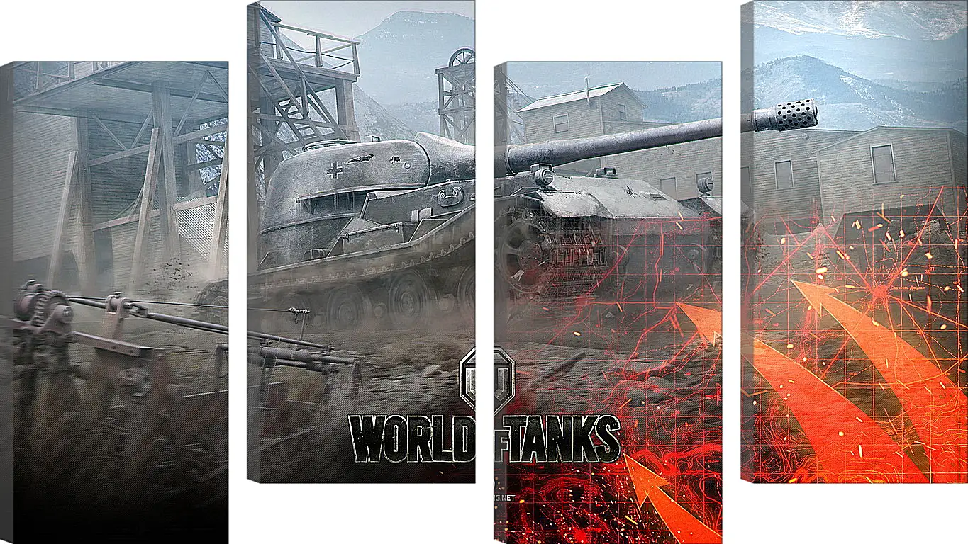 Модульная картина - world of tanks, wargaming net, wot