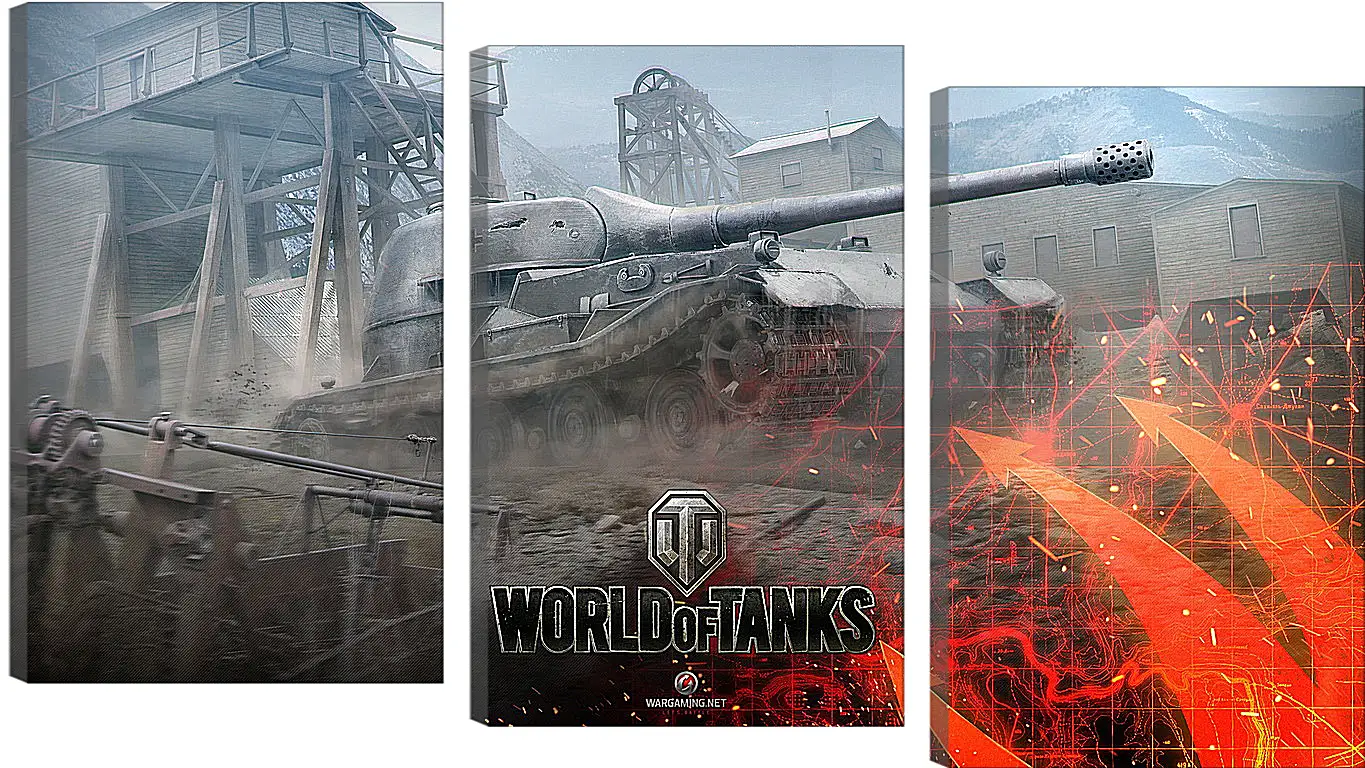 Модульная картина - world of tanks, wargaming net, wot