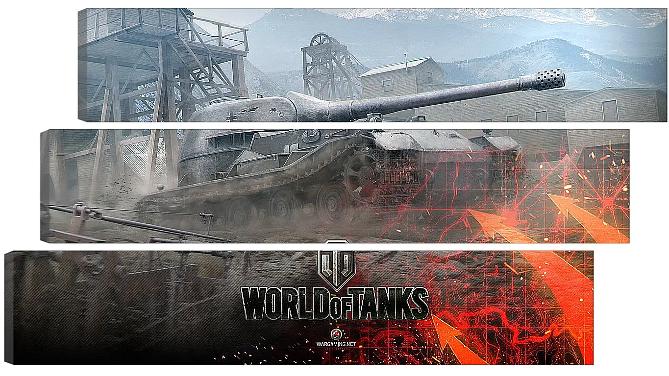 Модульная картина - world of tanks, wargaming net, wot