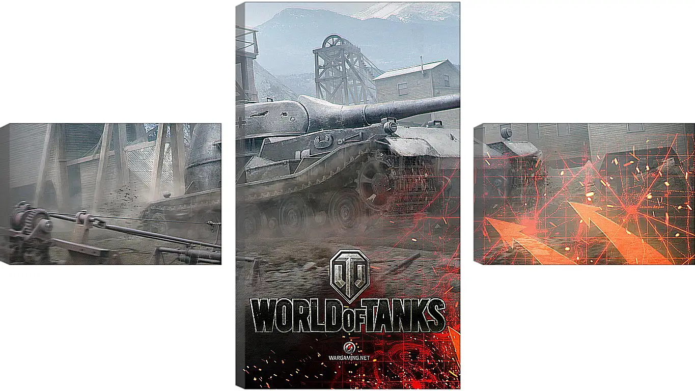 Модульная картина - world of tanks, wargaming net, wot