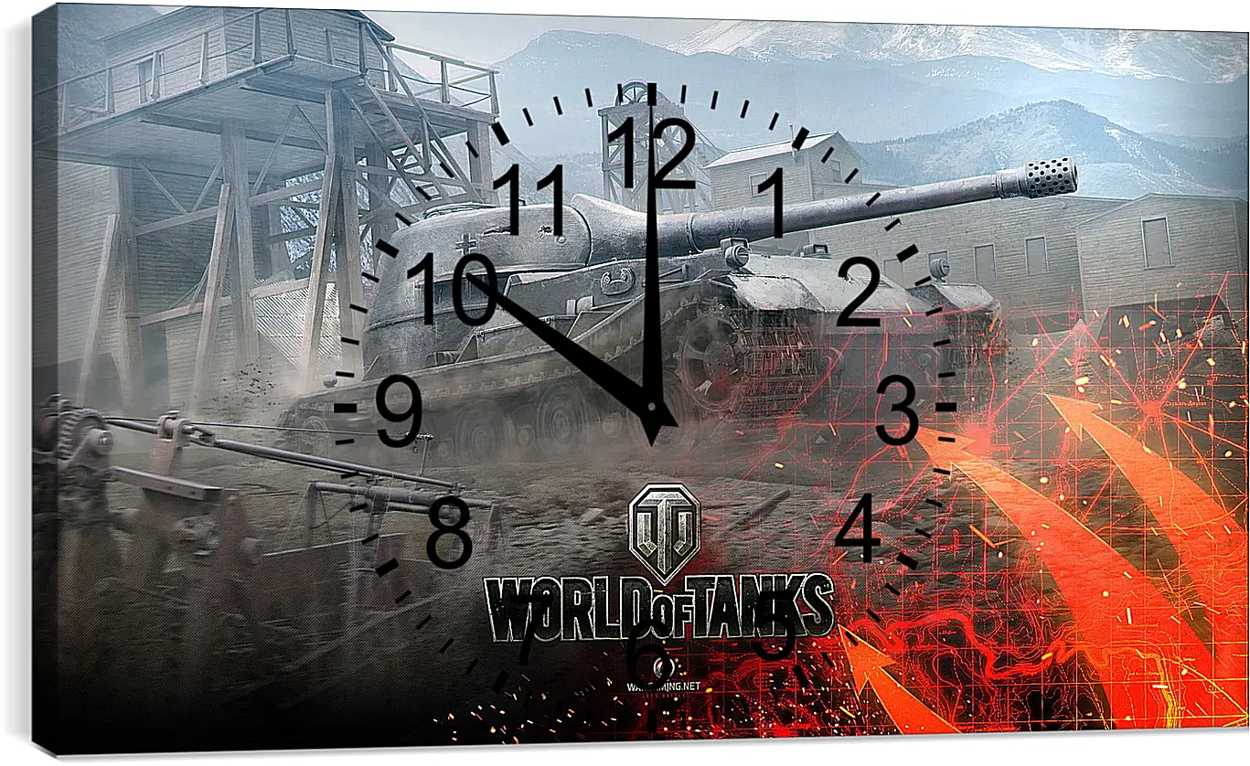 Часы картина - world of tanks, wargaming net, wot