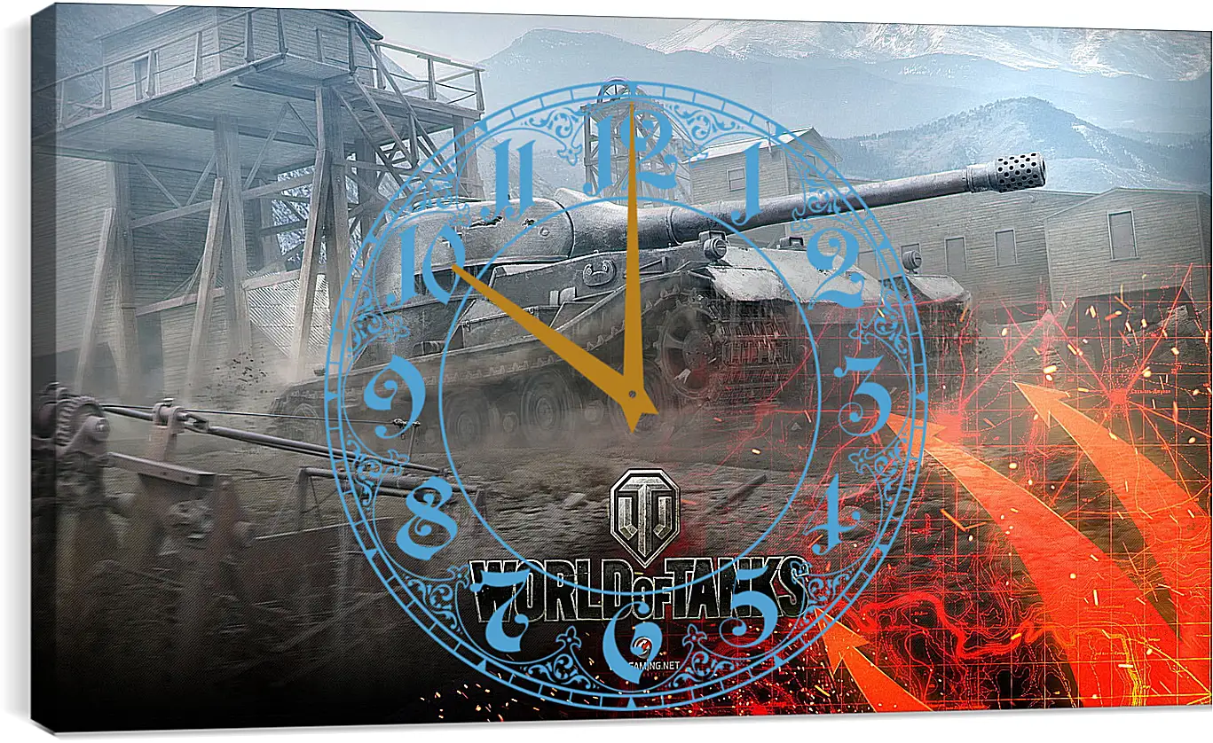 Часы картина - world of tanks, wargaming net, wot