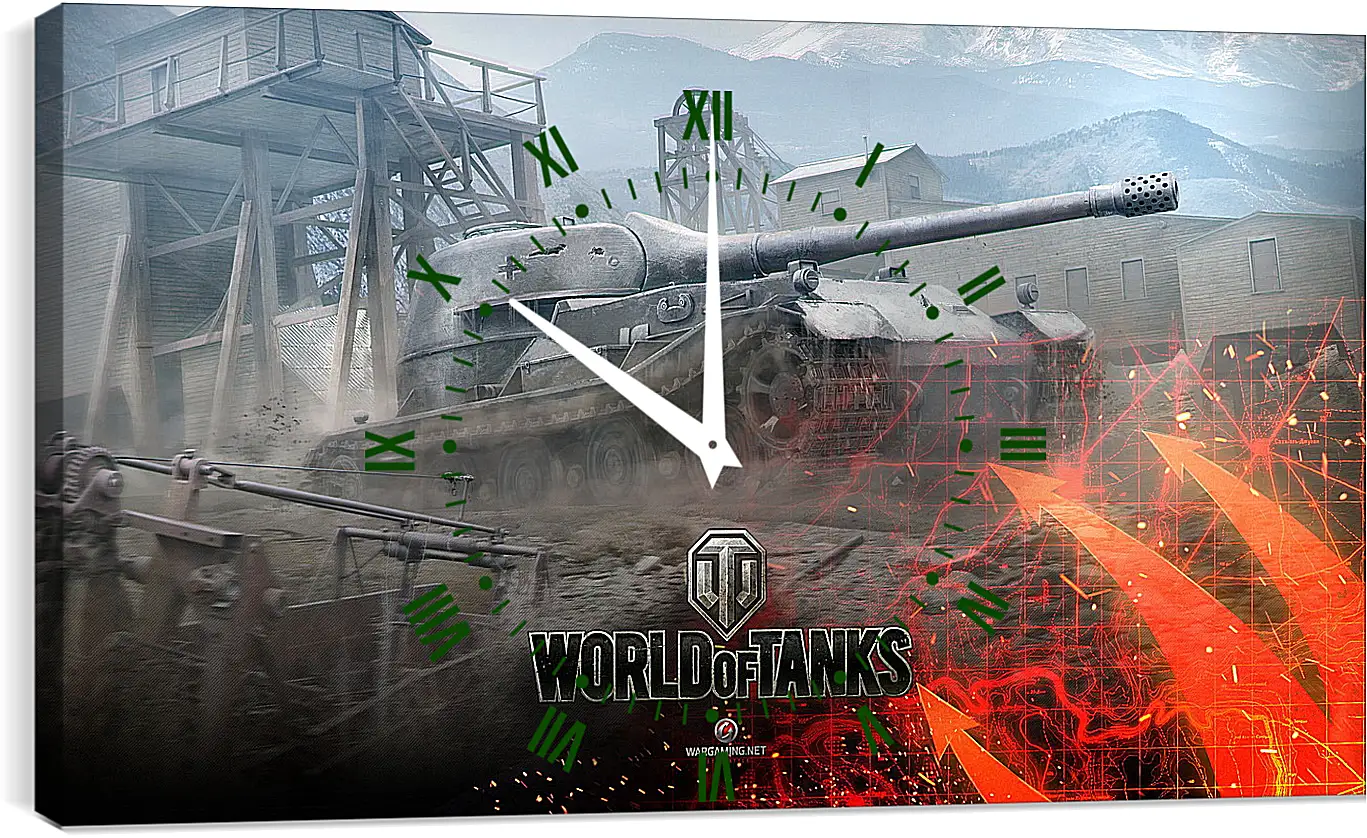 Часы картина - world of tanks, wargaming net, wot