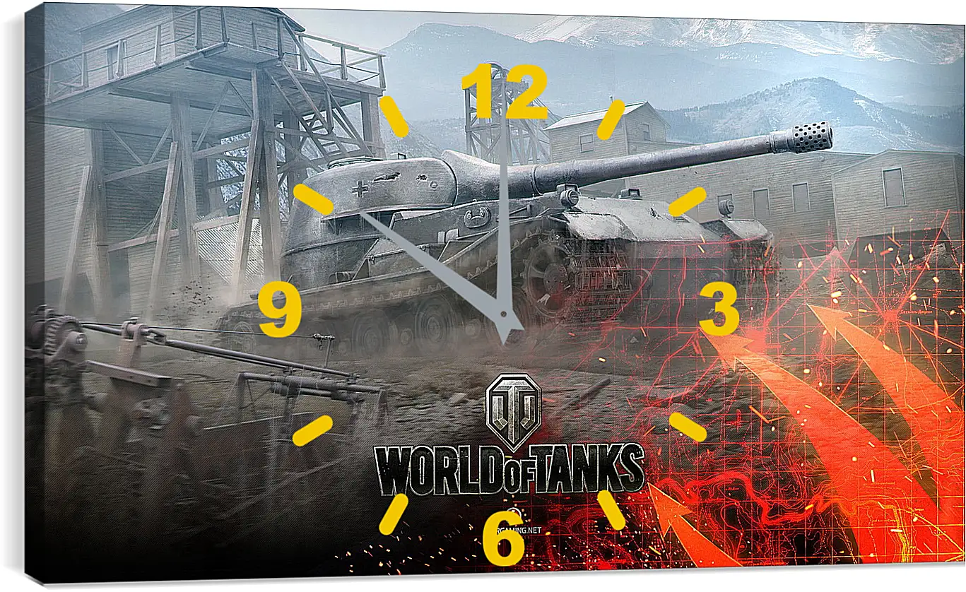 Часы картина - world of tanks, wargaming net, wot