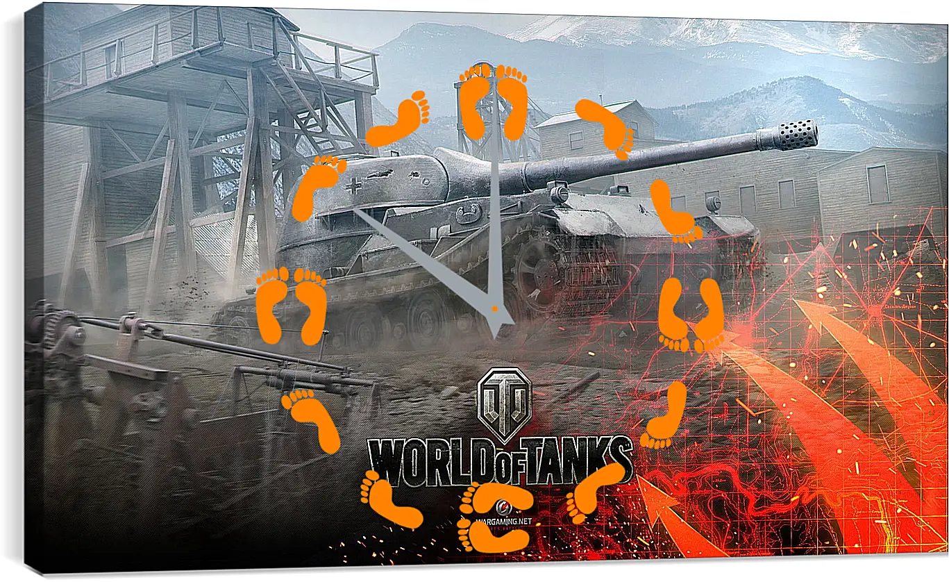 Часы картина - world of tanks, wargaming net, wot