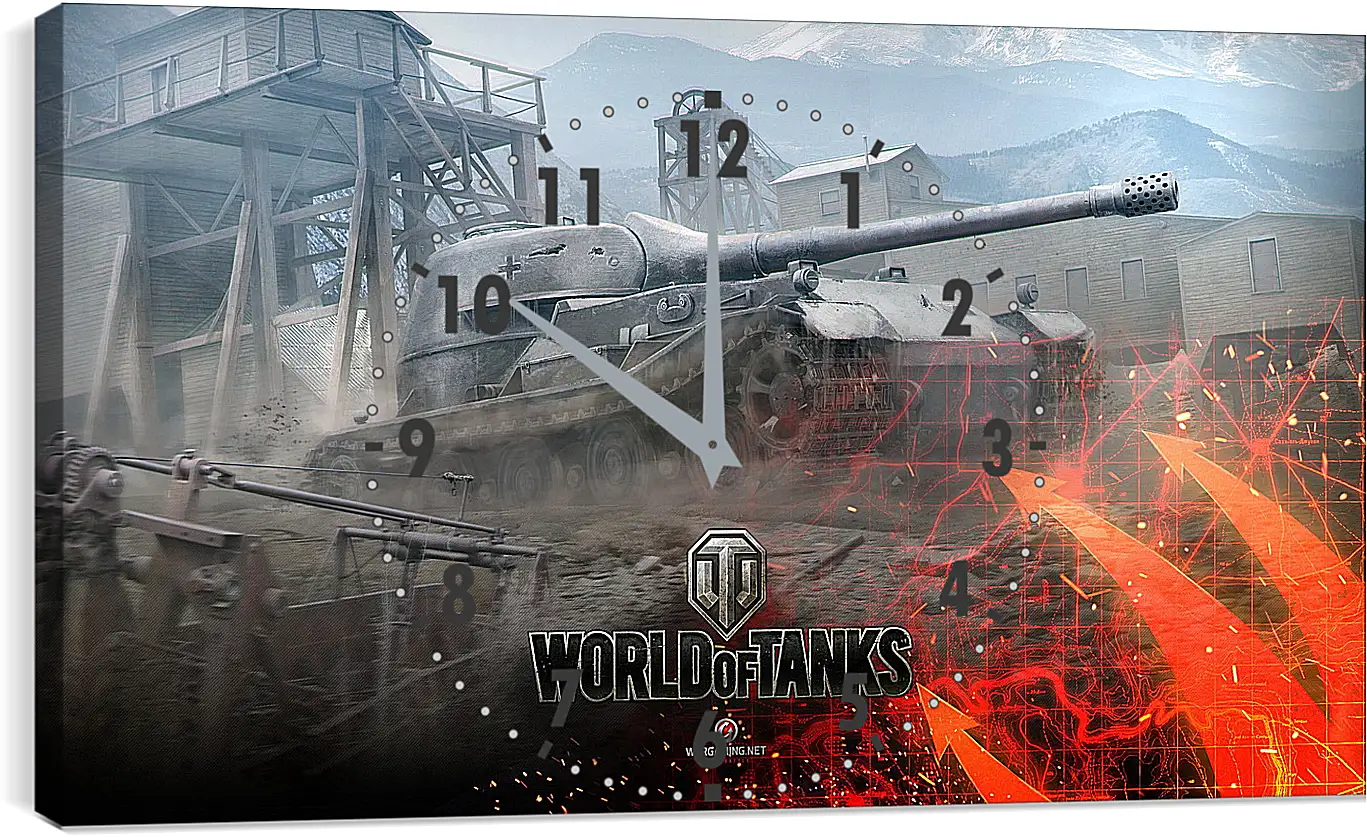 Часы картина - world of tanks, wargaming net, wot