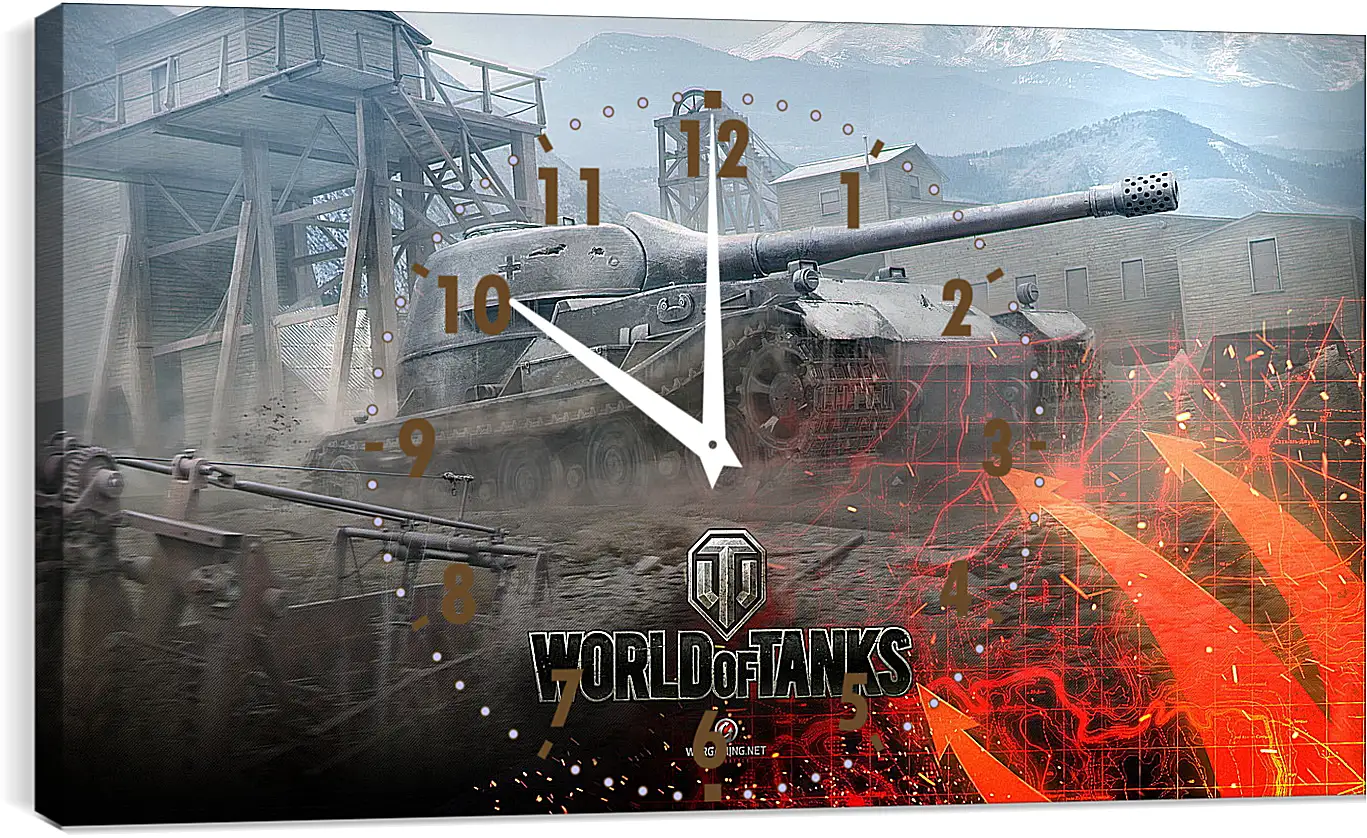 Часы картина - world of tanks, wargaming net, wot
