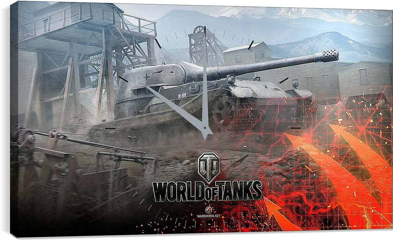 Часы картина - world of tanks, wargaming net, wot