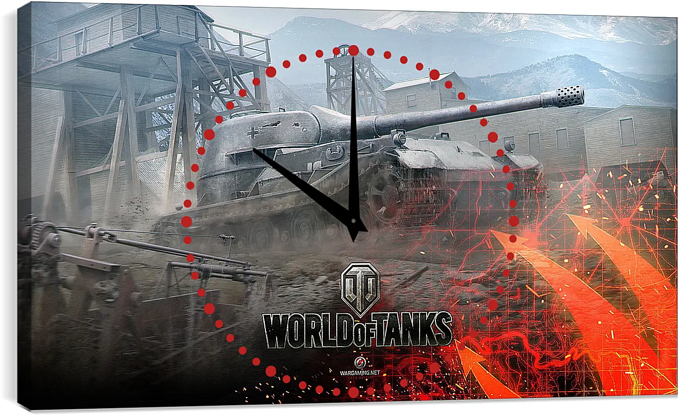 Часы картина - world of tanks, wargaming net, wot