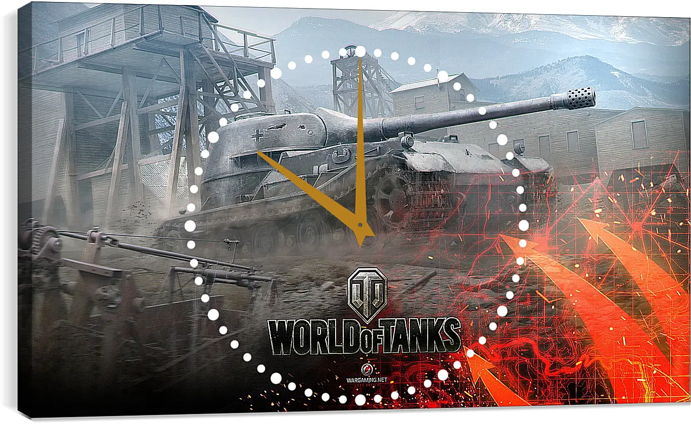 Часы картина - world of tanks, wargaming net, wot