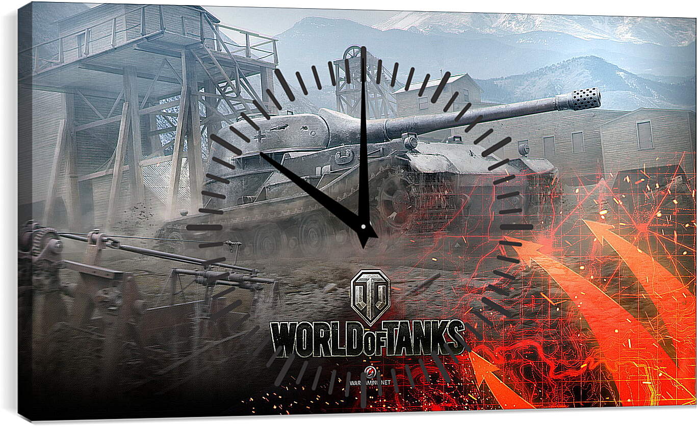 Часы картина - world of tanks, wargaming net, wot