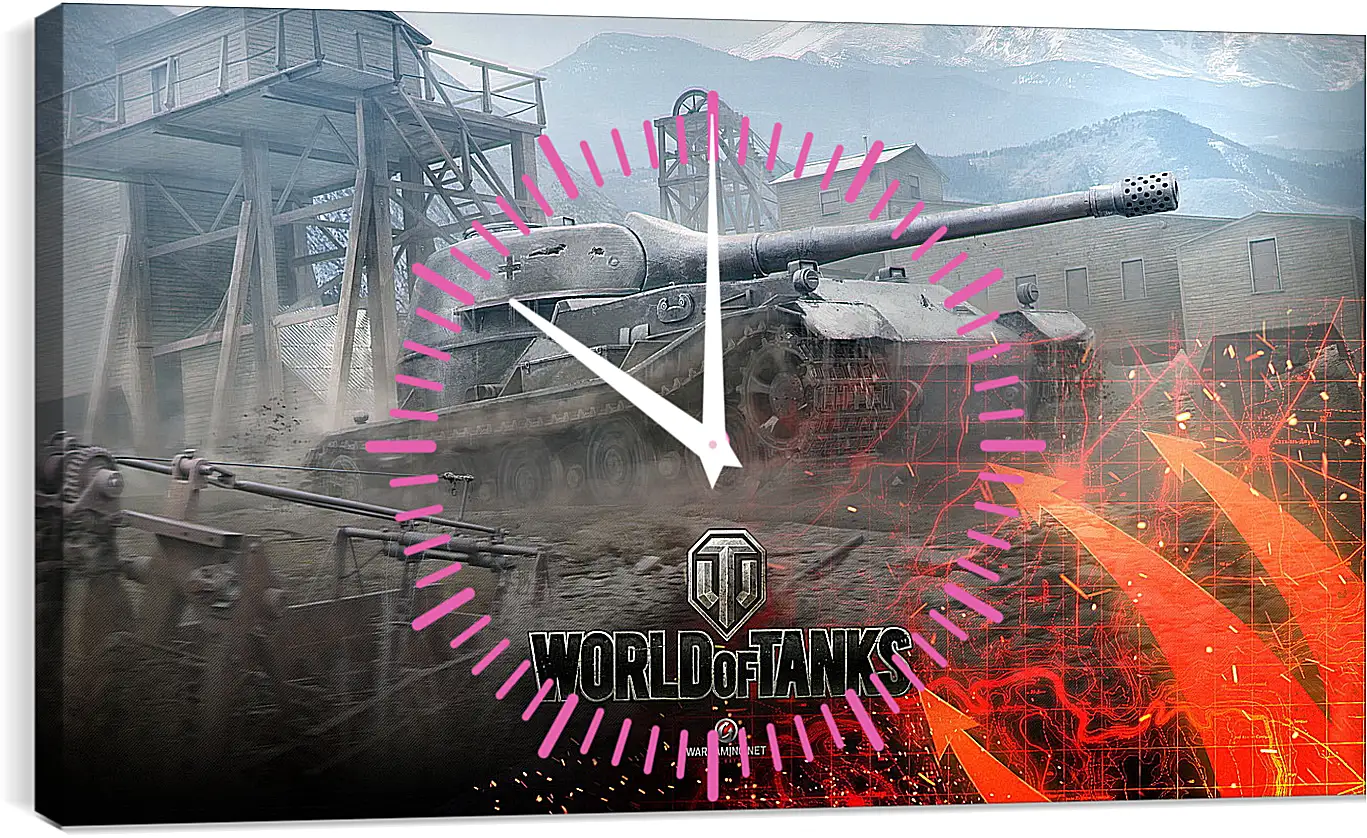 Часы картина - world of tanks, wargaming net, wot