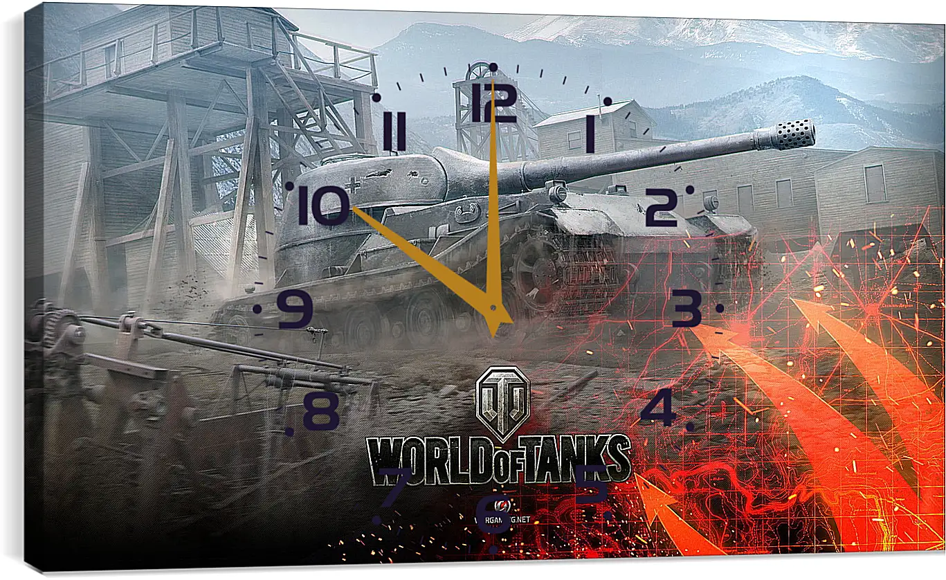 Часы картина - world of tanks, wargaming net, wot