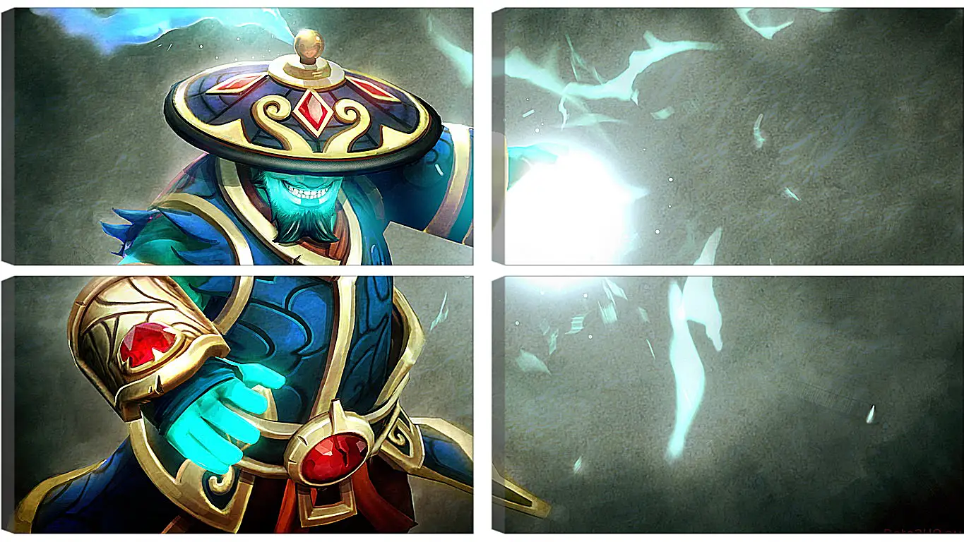 Модульная картина - dota 2, storm spirit, gifts of fortune set