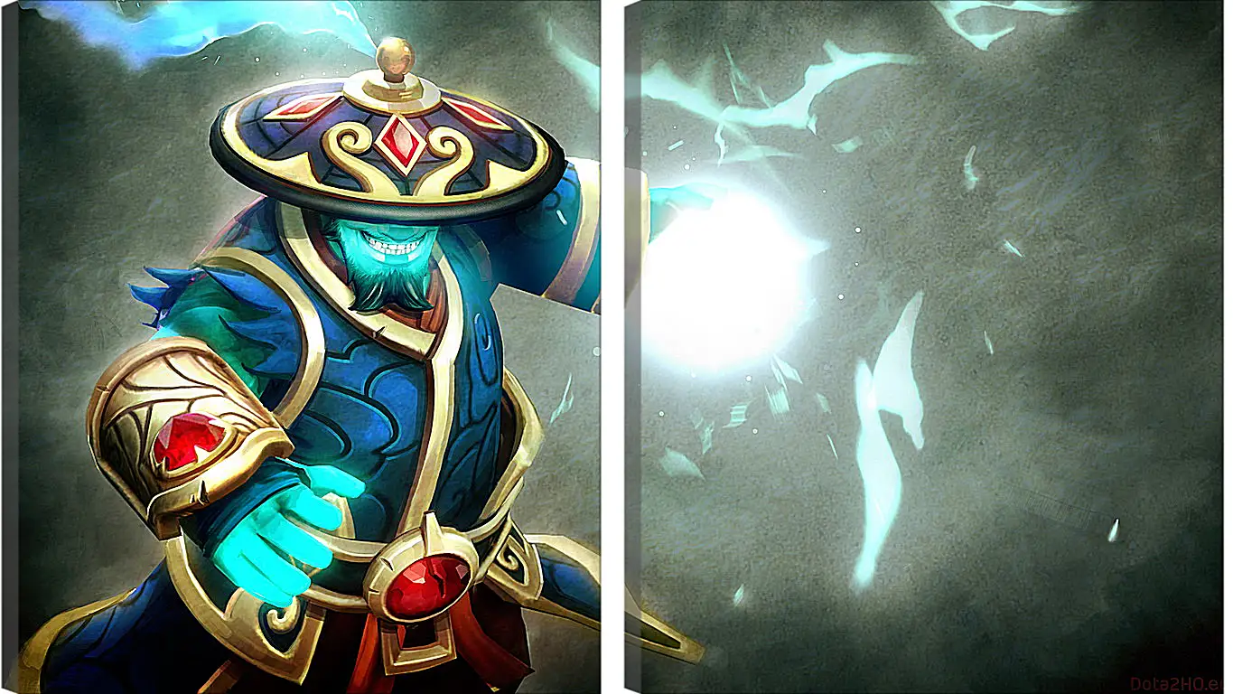 Модульная картина - dota 2, storm spirit, gifts of fortune set