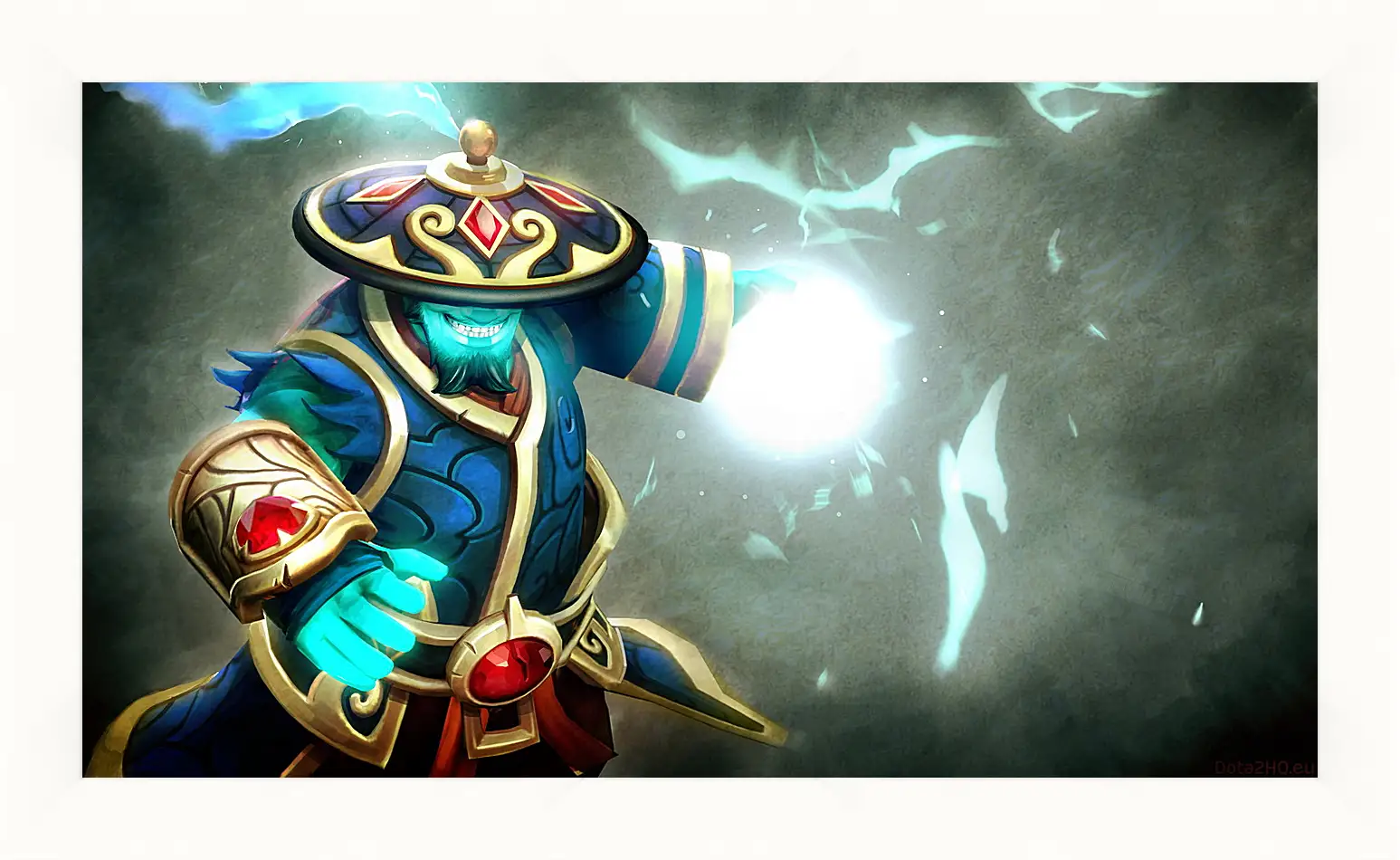 Картина в раме - dota 2, storm spirit, gifts of fortune set