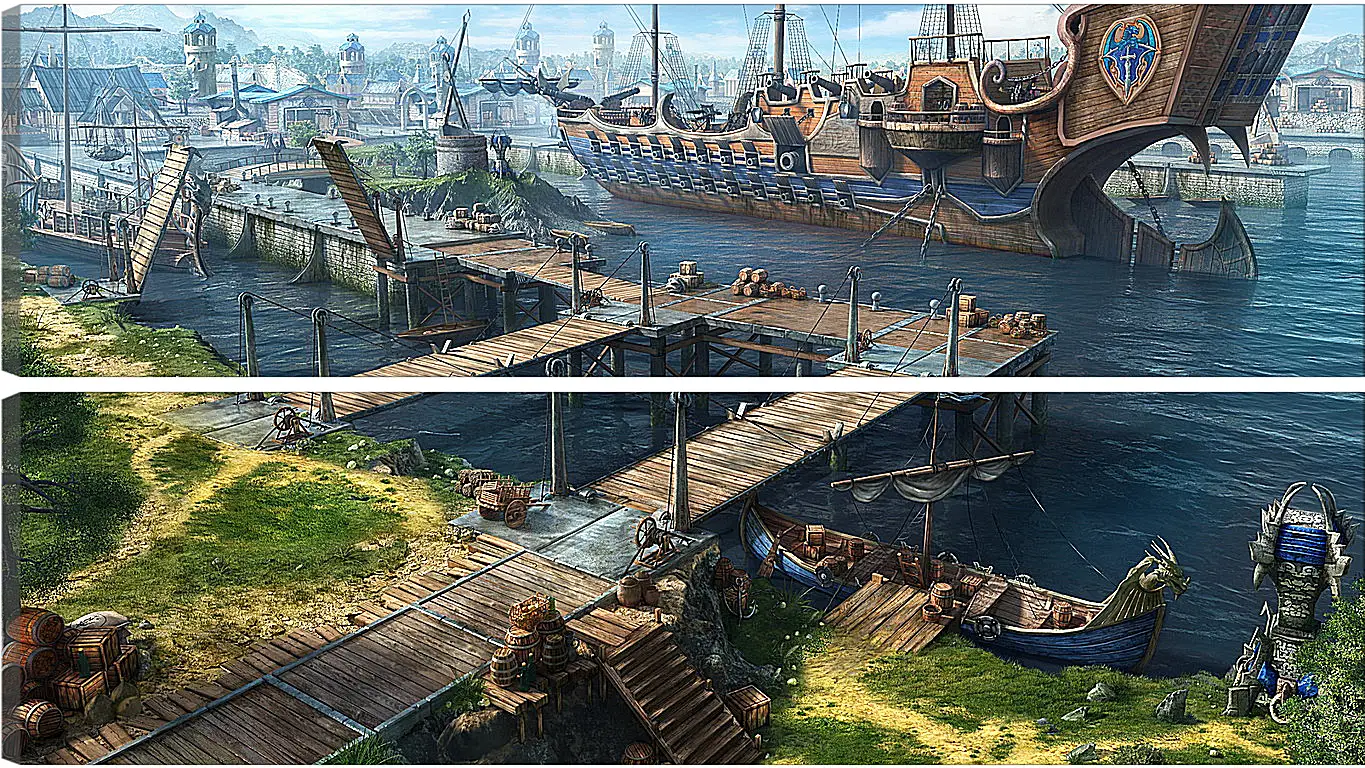 Модульная картина - dragon eternity, art, game port
