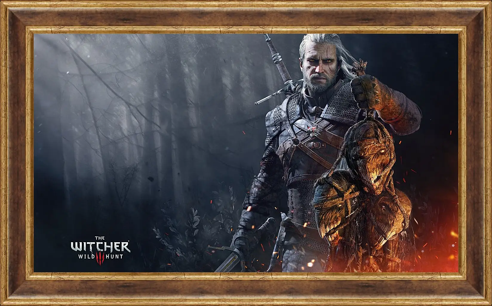 Картина в раме - The Witcher 3 (Ведьмак), Геральт с трофеем