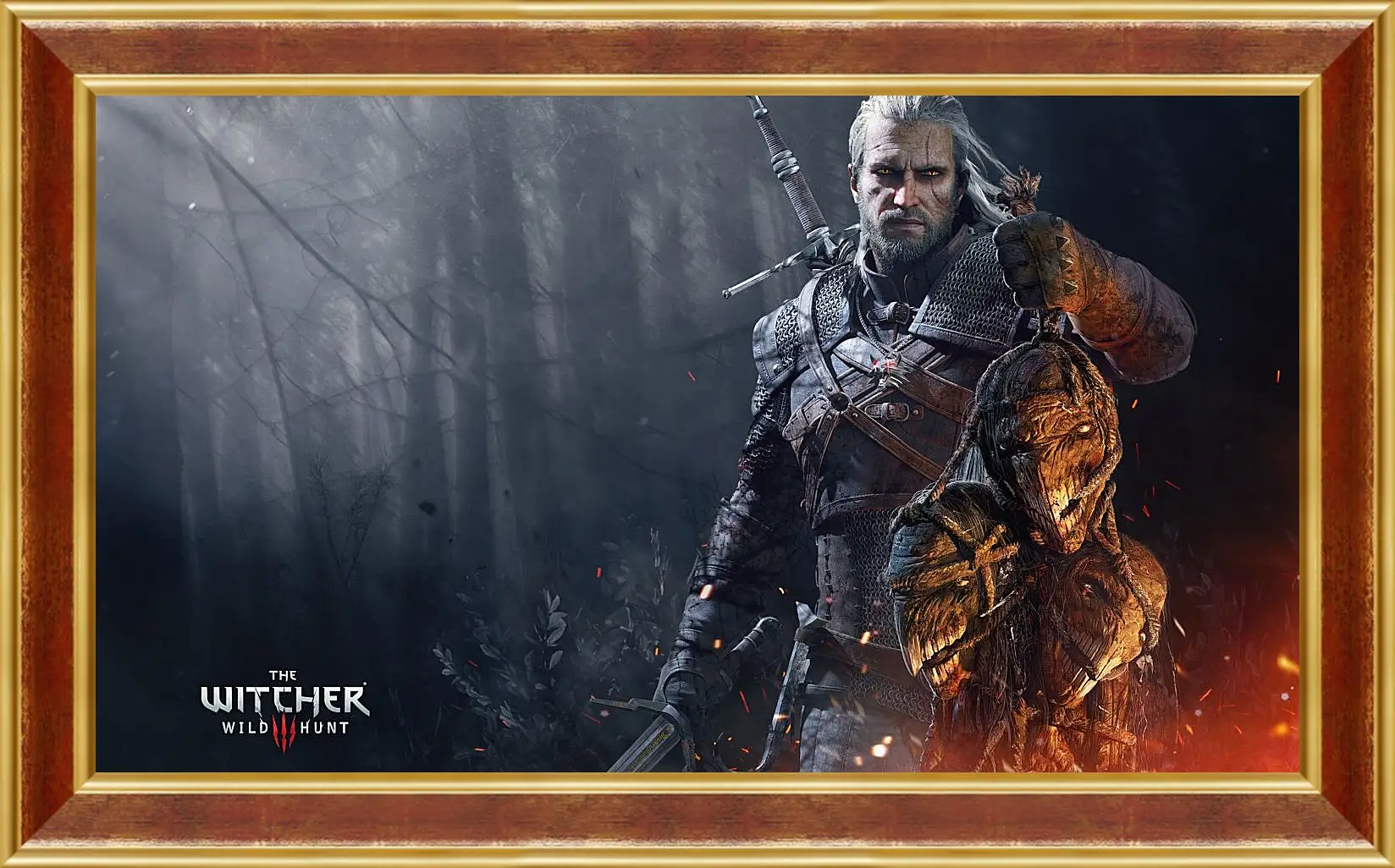 Картина в раме - The Witcher 3 (Ведьмак), Геральт с трофеем