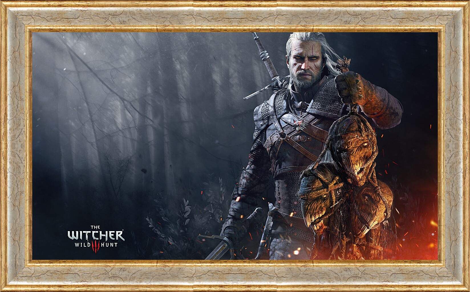 Картина в раме - The Witcher 3 (Ведьмак), Геральт с трофеем