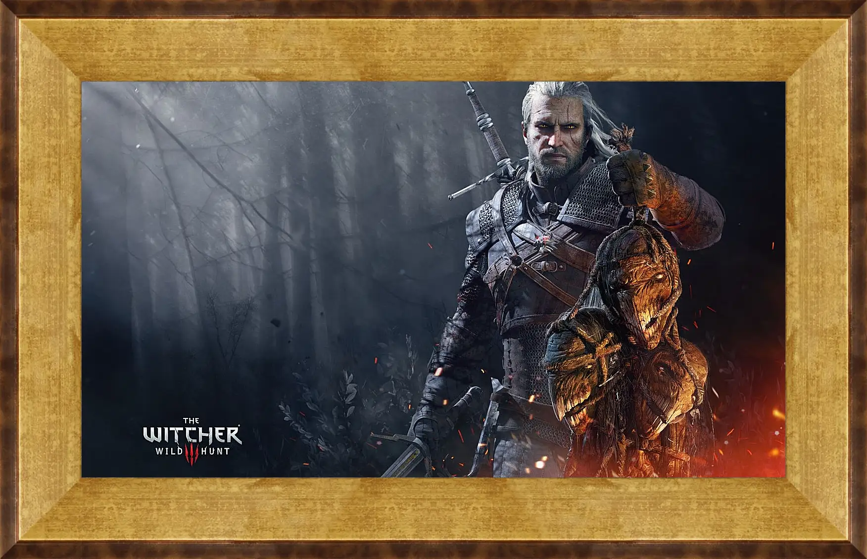 Картина в раме - The Witcher 3 (Ведьмак), Геральт с трофеем