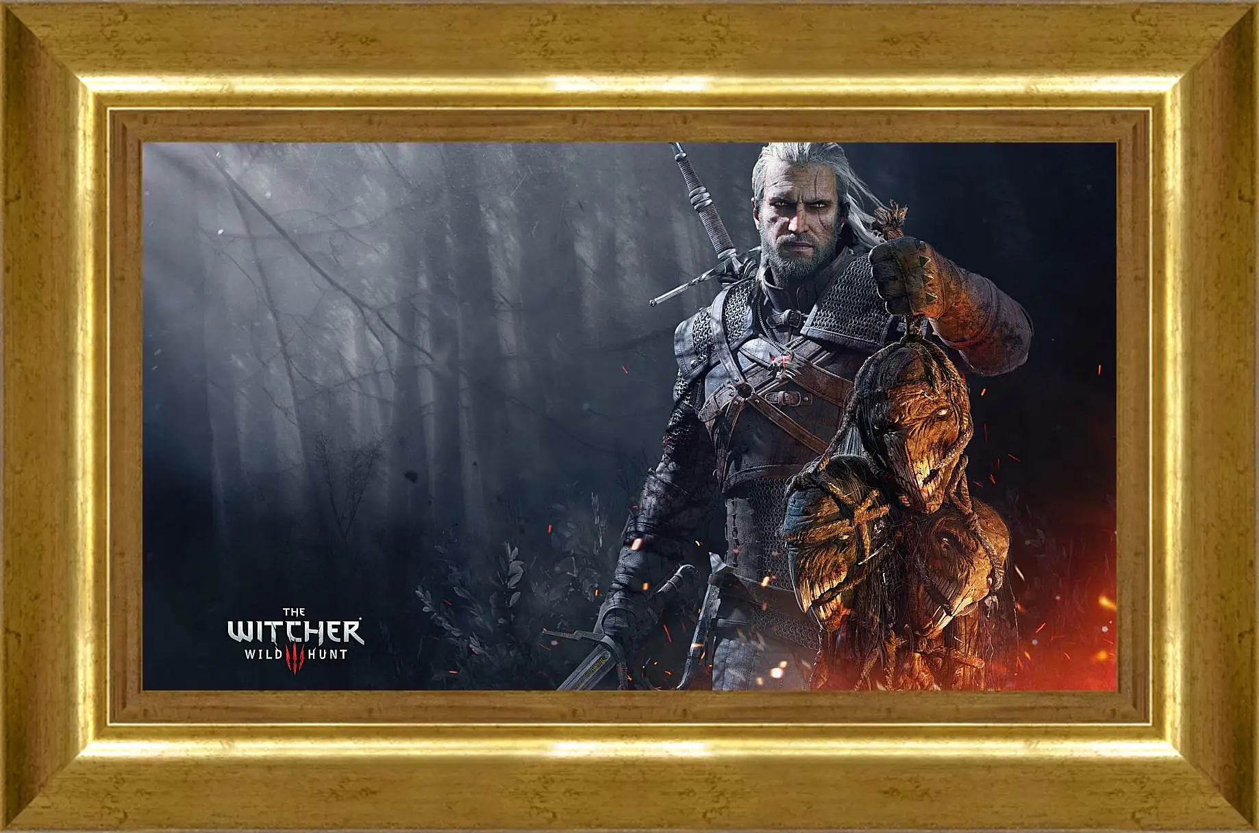 Картина в раме - The Witcher 3 (Ведьмак), Геральт с трофеем