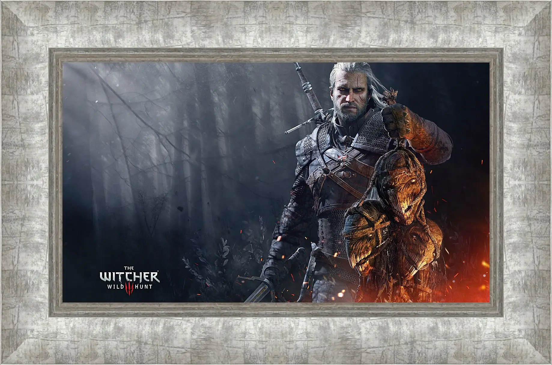 Картина в раме - The Witcher 3 (Ведьмак), Геральт с трофеем