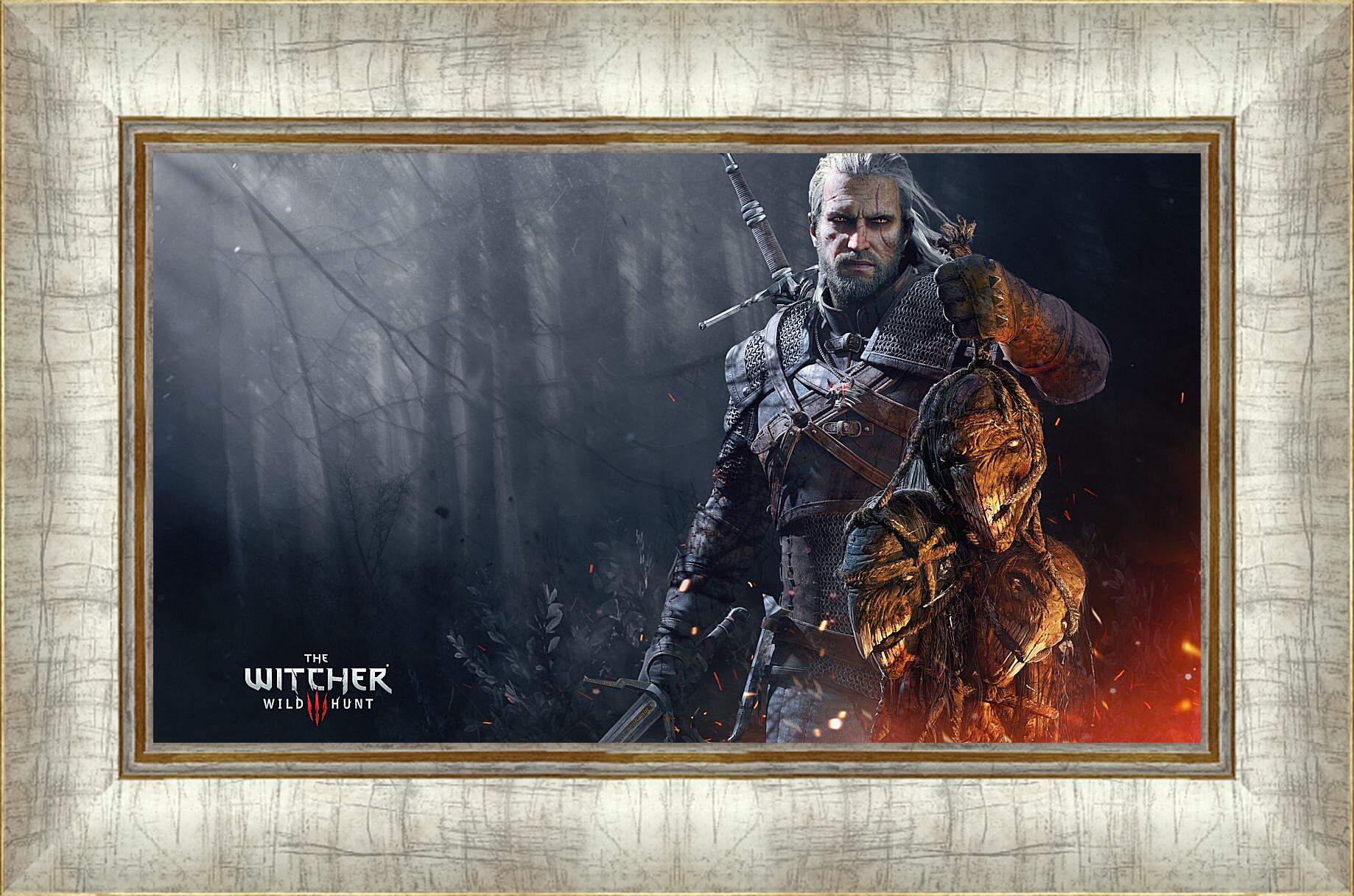 Картина в раме - The Witcher 3 (Ведьмак), Геральт с трофеем