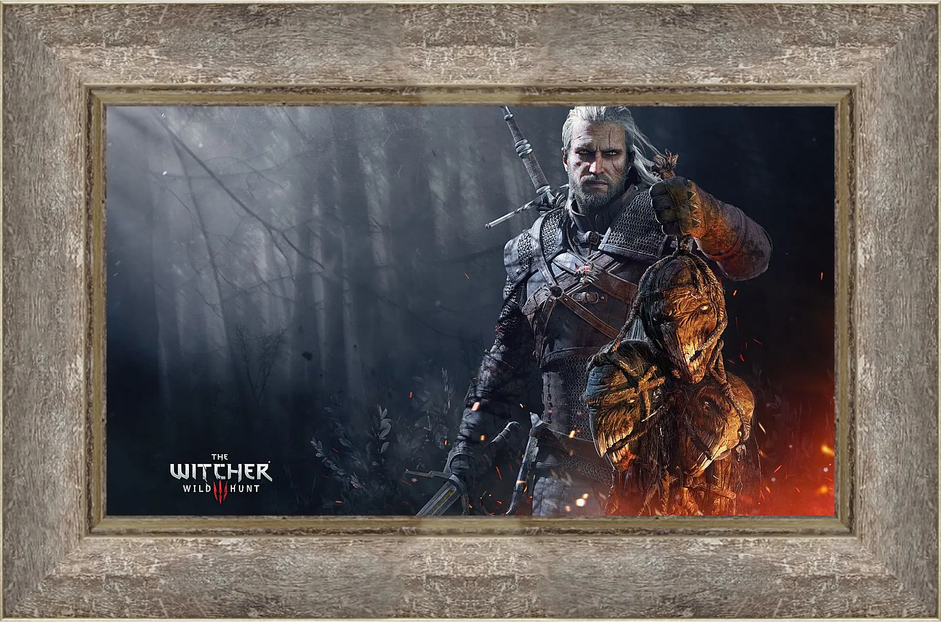 Картина в раме - The Witcher 3 (Ведьмак), Геральт с трофеем