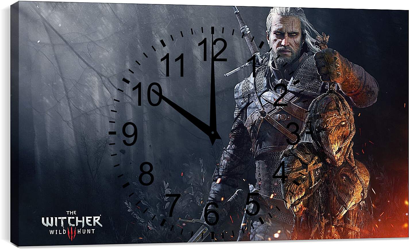 Часы картина - The Witcher 3 (Ведьмак), Геральт с трофеем