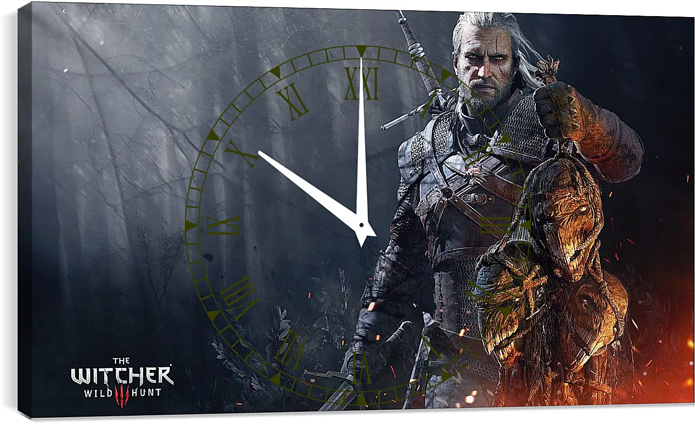 Часы картина - The Witcher 3 (Ведьмак), Геральт с трофеем