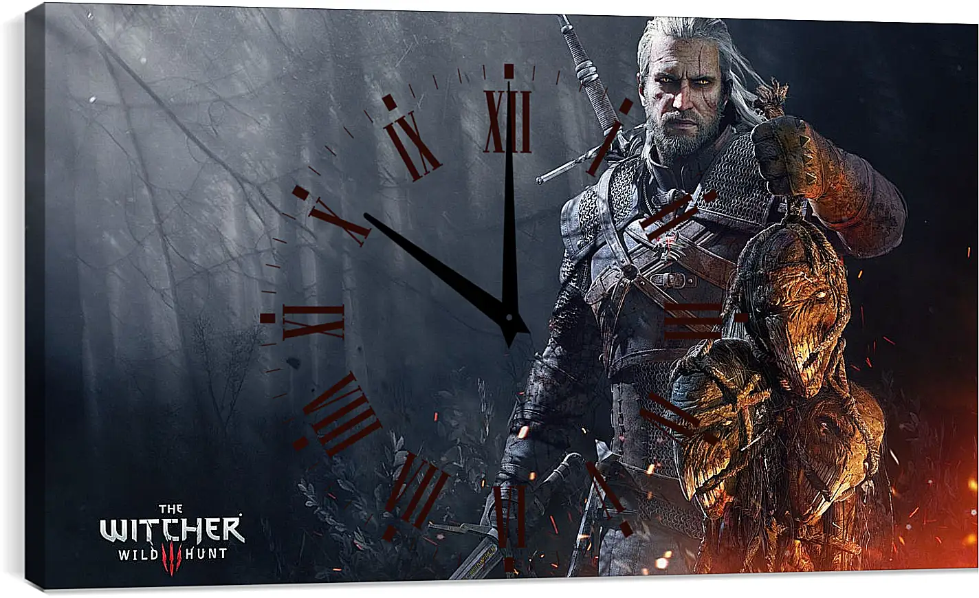 Часы картина - The Witcher 3 (Ведьмак), Геральт с трофеем