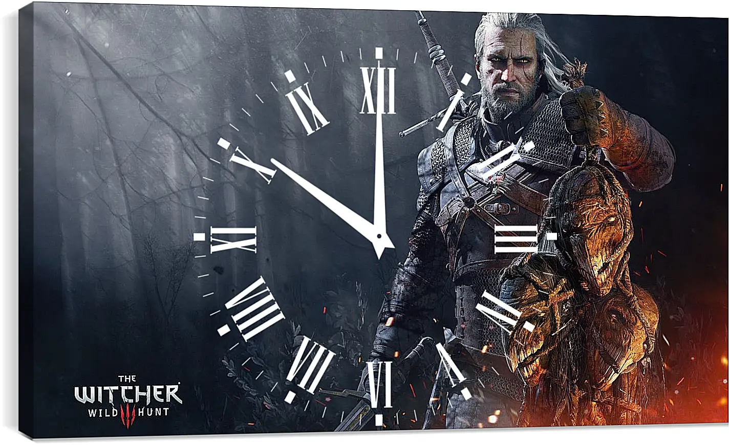 Часы картина - The Witcher 3 (Ведьмак), Геральт с трофеем