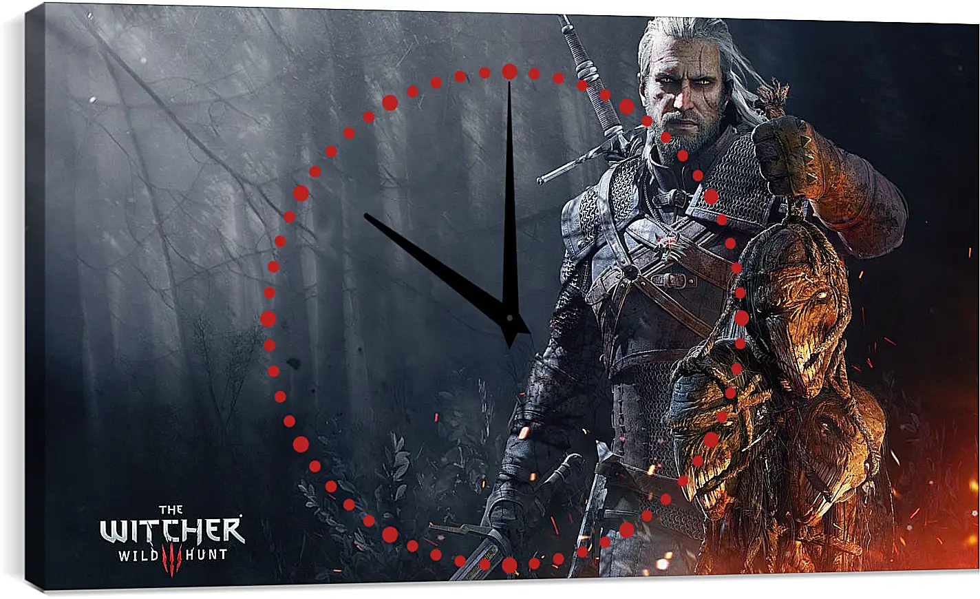 Часы картина - The Witcher 3 (Ведьмак), Геральт с трофеем