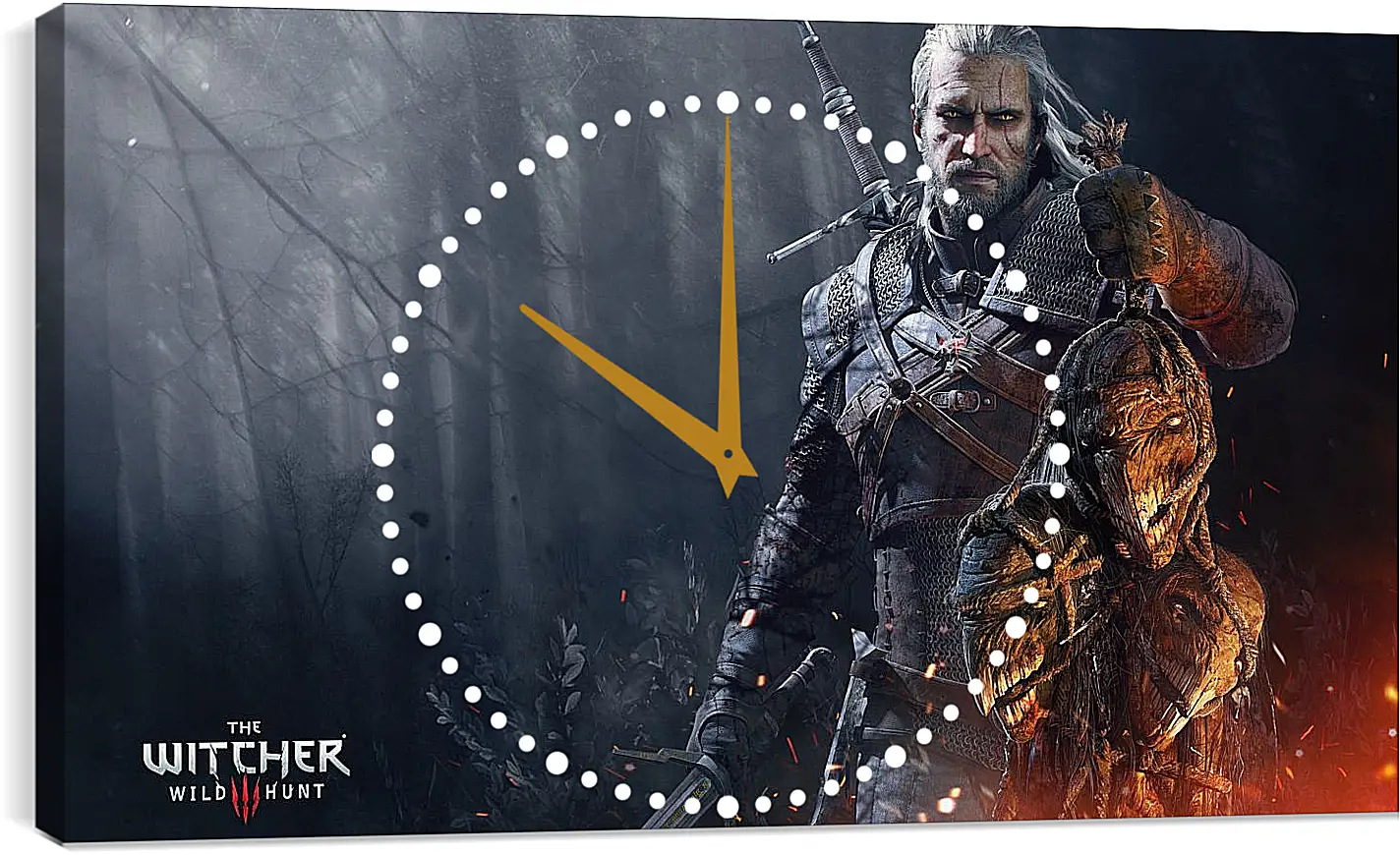 Часы картина - The Witcher 3 (Ведьмак), Геральт с трофеем