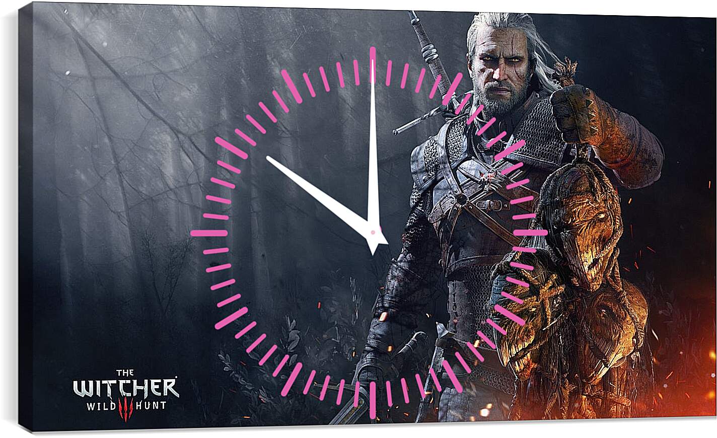 Часы картина - The Witcher 3 (Ведьмак), Геральт с трофеем