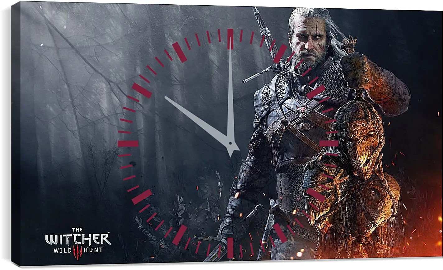 Часы картина - The Witcher 3 (Ведьмак), Геральт с трофеем