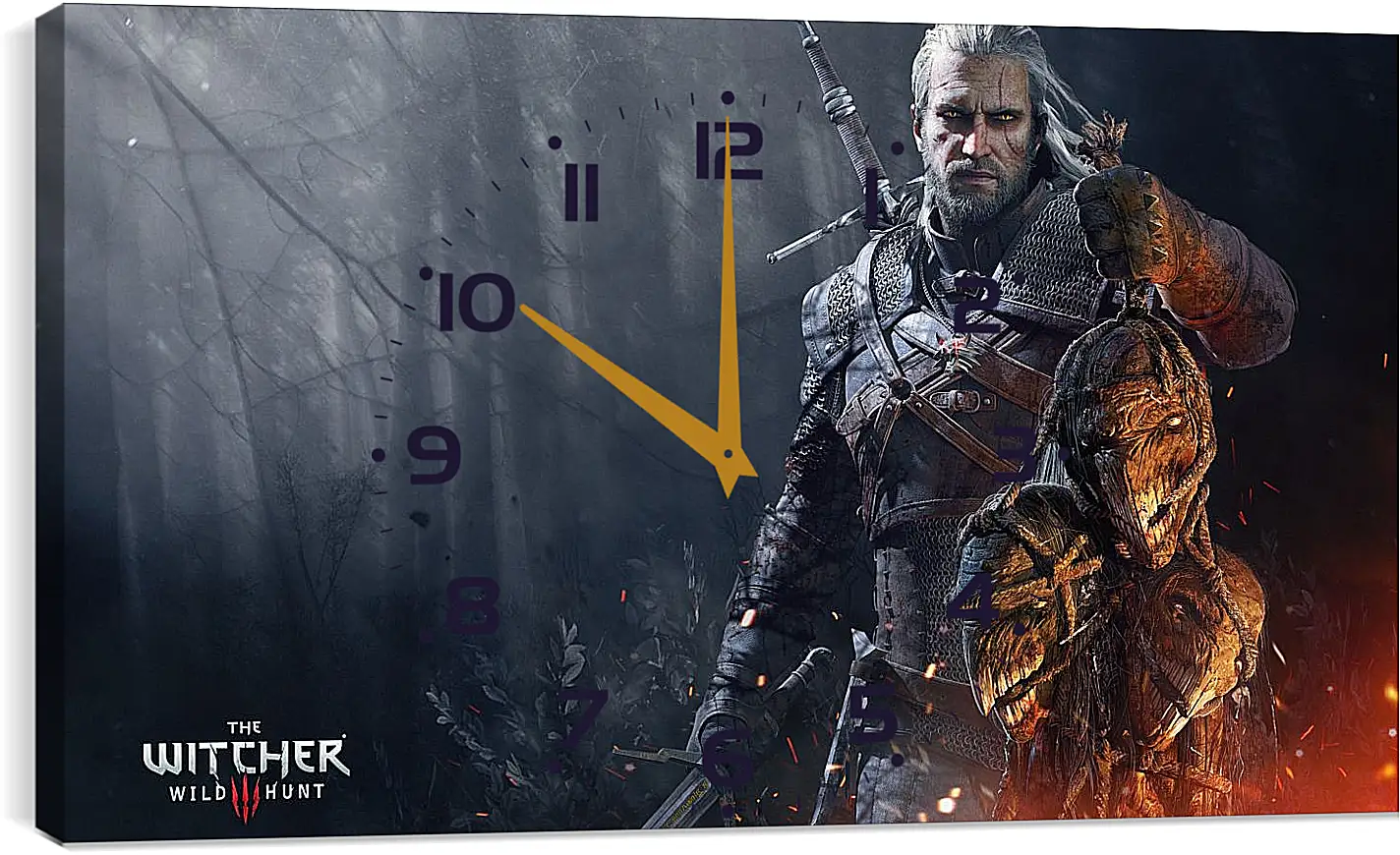 Часы картина - The Witcher 3 (Ведьмак), Геральт с трофеем